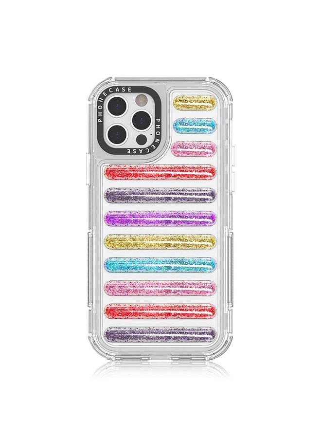 Zaboon Case For iPhone 12 Pro Max Capsule Glitter TPU Hybrid PC Airbag Phone Case - Image 1