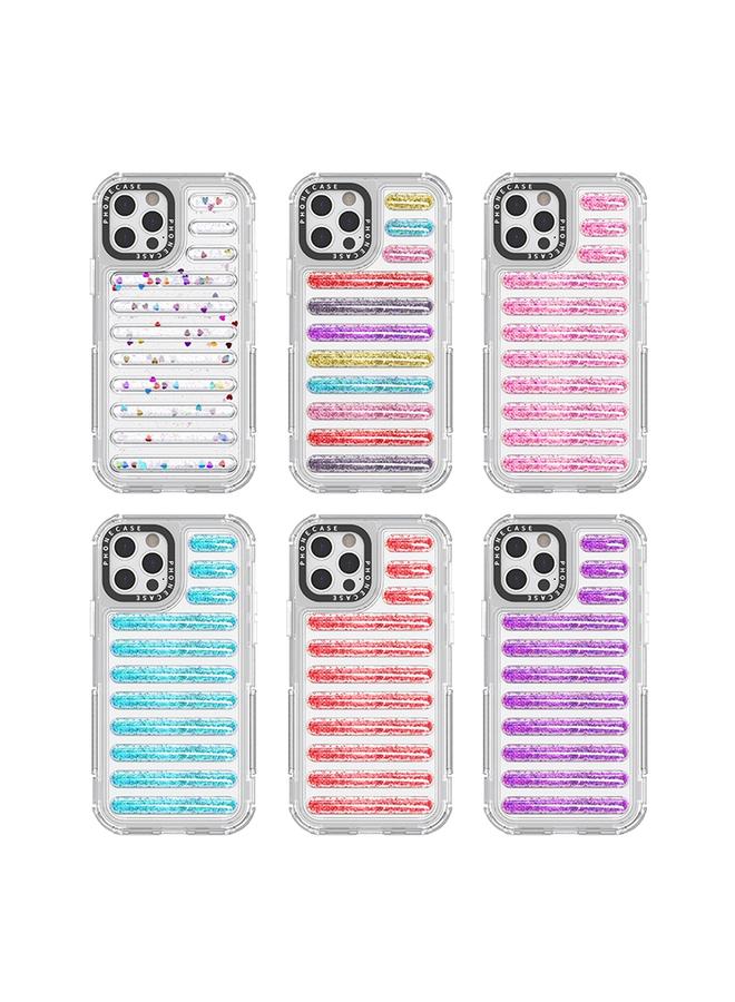 Zaboon Case For iPhone 12 Pro Max Capsule Glitter TPU Hybrid PC Airbag Phone Case - Image 2