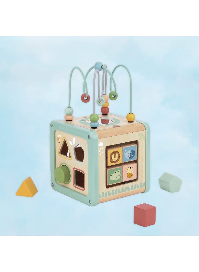 COGNIKIDS مكعب اللعب التعليمي للأطفال الصغار - لعبة مونتيسوري الحسية للتعرف على الألوان والأنماط - مكعب نشاط دوار ثلاثي الأبعاد للأطفال - لعبة لتطوير المهارات الحركية الدقيقة والقدرات المعرفية للأعمار من 1 إلى 3 سنوات+ - Image 5