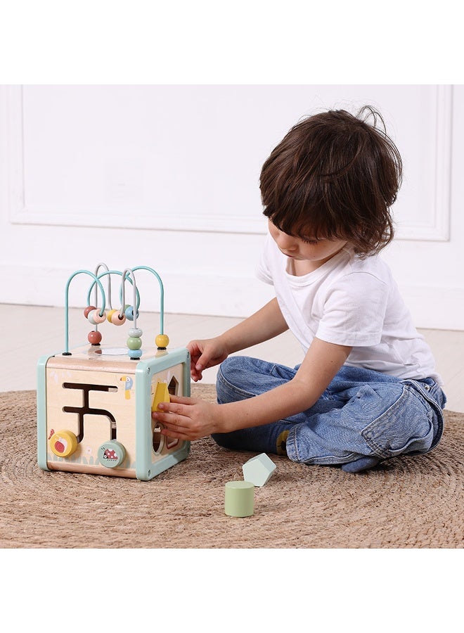COGNIKIDS مكعب اللعب التعليمي للأطفال الصغار - لعبة مونتيسوري الحسية للتعرف على الألوان والأنماط - مكعب نشاط دوار ثلاثي الأبعاد للأطفال - لعبة لتطوير المهارات الحركية الدقيقة والقدرات المعرفية للأعمار من 1 إلى 3 سنوات+ - Image 2
