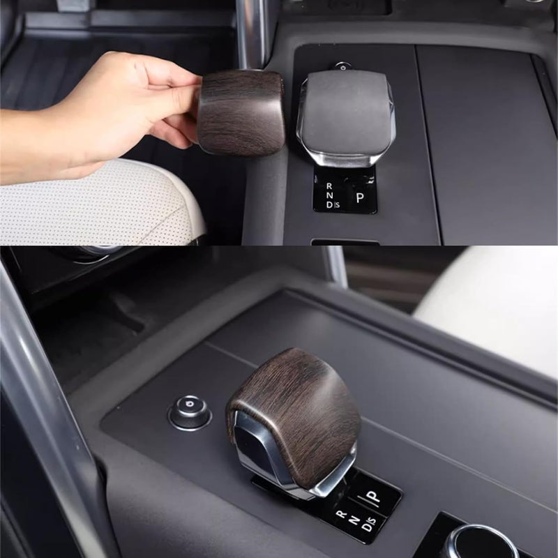 New Interior Trim Center Gear Shift Knob Cover Accessories for Land Rover Discovery Range Rover Sport Velar 2022 2023 2024 2025 (Grain Pattern) - Image 1