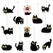 BDFHYK DSjuedui Funny Meme Cat Car Air Freshener 12Pcs Cute Black Cat Hanging Ornaments Air Freshener Refresh Fragrant Pendant Car Accessories Decoration Kitten Gift for End of School Reward Birthday Party - Image 2
