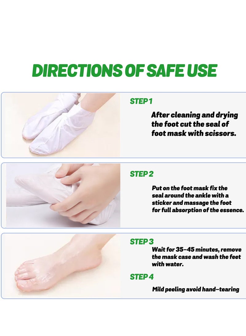 EELHOE Aloe Vera Foot Mask – Exfoliates, Softens & Brightens with Aloe Extract & Carbomer (1 Pair) - Image 4
