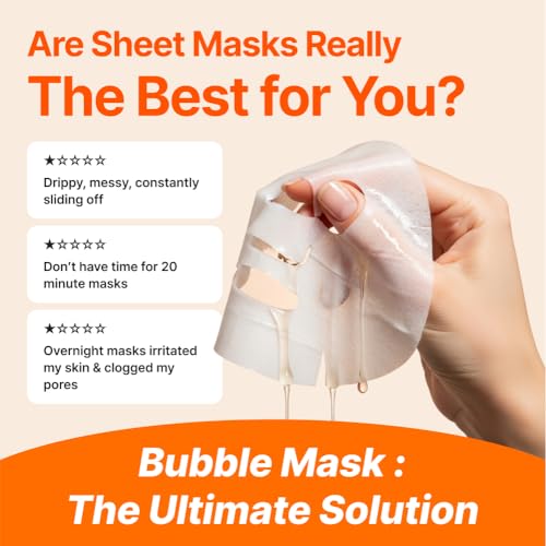 MENOKIN 30 Seconds Quick Bubble Mask [BRIGHT] - [Vitamin C] [Glutathione & Niacinamide] in Micro-bubbles for Dark Spots, Uneven Skin Tone, Korean Skin Care Essential, 70 Uses, 3.21 fl.oz - Image 2