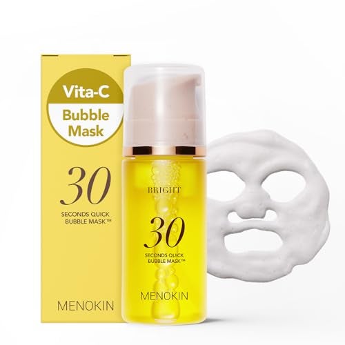 MENOKIN 30 Seconds Quick Bubble Mask [BRIGHT] - [Vitamin C] [Glutathione & Niacinamide] in Micro-bubbles for Dark Spots, Uneven Skin Tone, Korean Skin Care Essential, 70 Uses, 3.21 fl.oz - Image 1