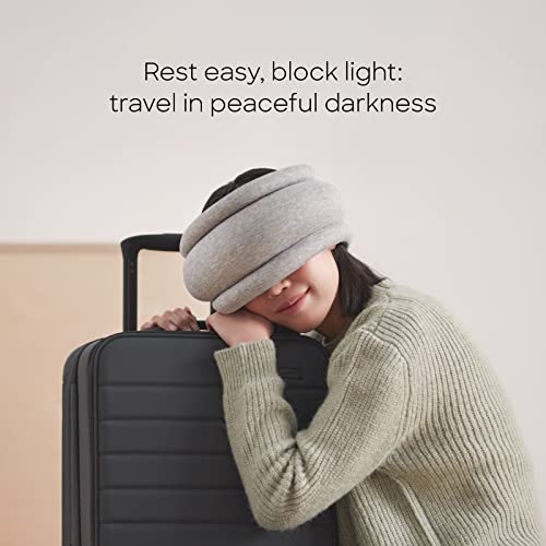 OSTRICH PILLOW Ostrichpillow Light Commuting, Travel Pillow & Power Nap Pillow - Premium Comfort & Lightweight, Adjustable to Your Head, Small & Versatile (Sleepy Blue) - Image 5