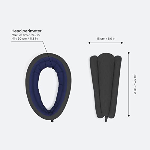 OSTRICH PILLOW Ostrichpillow Light Commuting, Travel Pillow & Power Nap Pillow - Premium Comfort & Lightweight, Adjustable to Your Head, Small & Versatile (Sleepy Blue) - Image 3