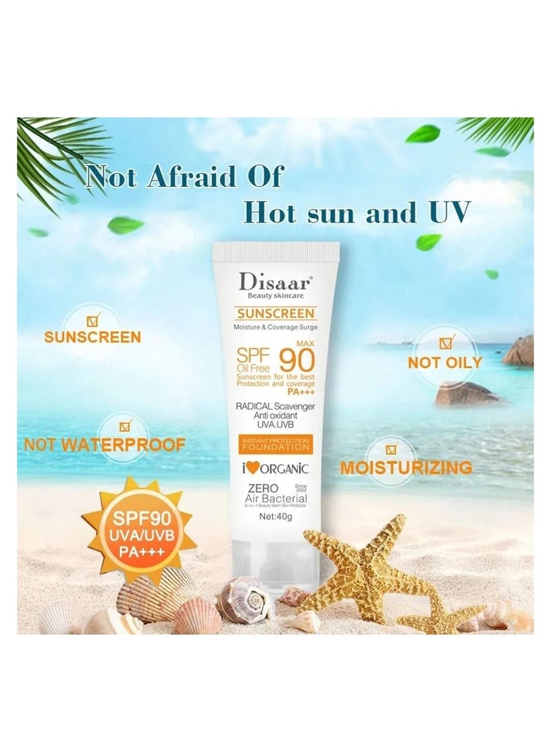 Disaar Sunscreen Instant Protection Skin Color SPF 90 - 40g - Image 3