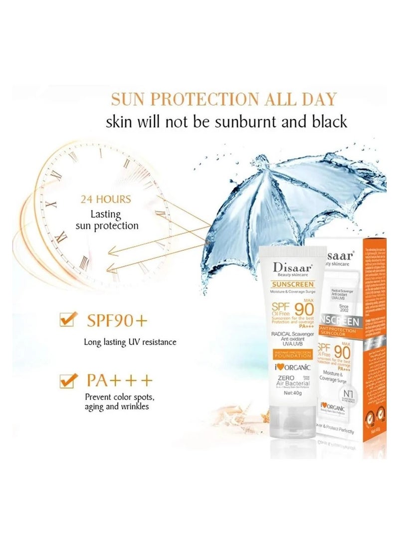 Disaar Sunscreen Instant Protection Skin Color SPF 90 - 40g - Image 2