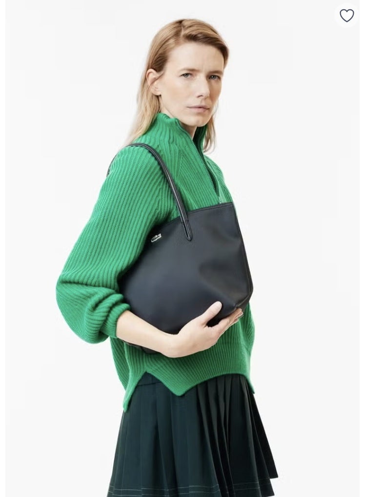 Lacoste Women's L12.12 Concept Fashion Versatile Large Capacity Zipper Handbag Single Shoulder Bag Tote Bag Camera Bag Medium - Image 3