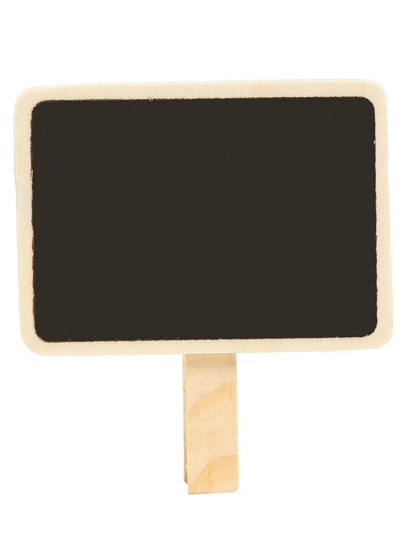 Oasisgalore 10 pc Mini Retangle Hanging Chalkboard with Wooden Blackboard Clip for Message Board Signs Wedding Birthday Party  - Image 4