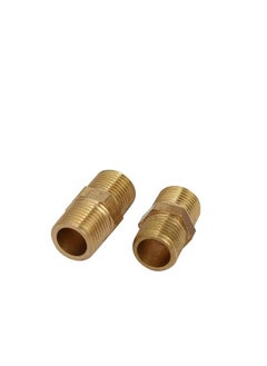 Brass Hex Nipple Male Thread Made in China 1/8 inch 2 Pcs