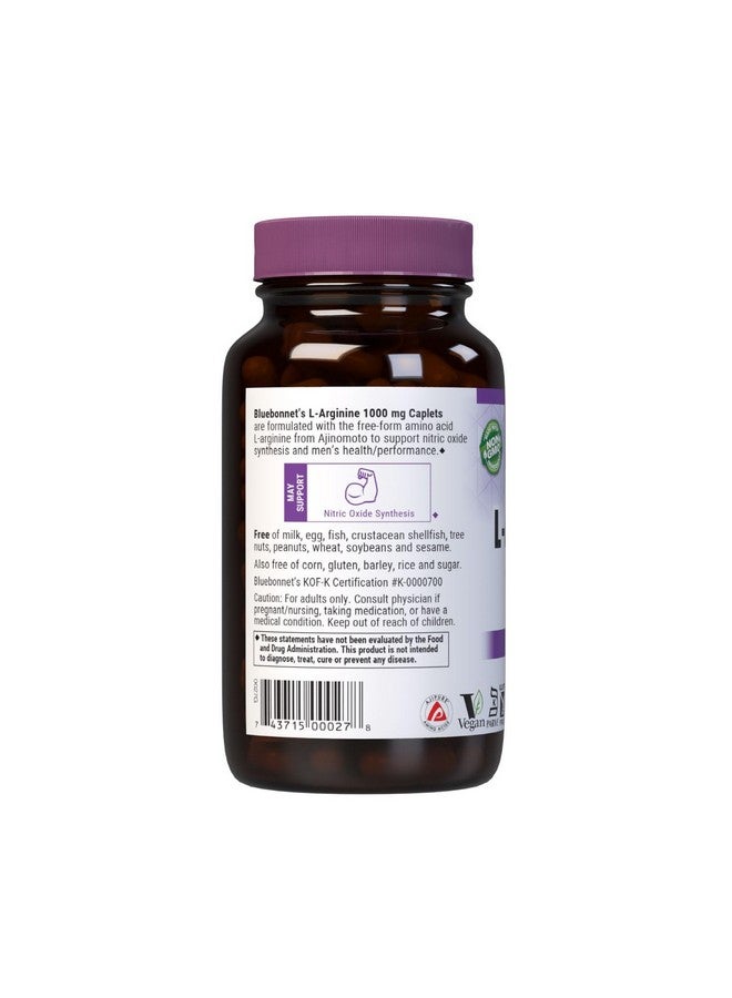 Bluebonnet LArginine 1000 Mg Vitamin Capsules, 100 Count - Image 3