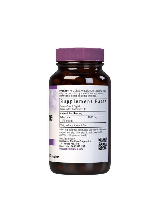Bluebonnet LArginine 1000 Mg Vitamin Capsules, 100 Count - Image 2