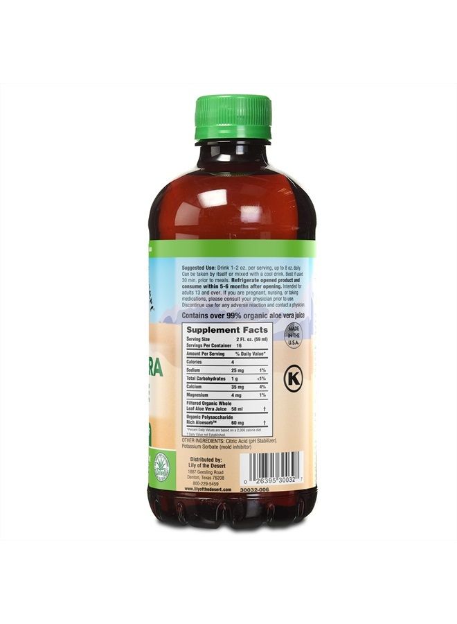 Lily Of the Desert Aloe Vera Juice - Whole Leaf Filtered Aloe Vera Drink, Organic Aloe Juice with Natural Vitamins, Digestive Enzymes for Gut Health, Wellness, Glowing Skin, 32 Fl Oz (Pack of 2) - Image 2