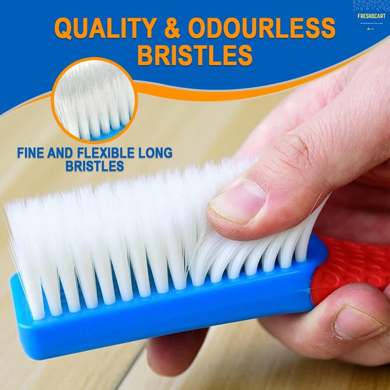 FreshDcart FreshDcart FDCA600 Heavy Duty Bristle Brush Tile Brush Carpet Cleaning Brush Scrub Brush with Comfort Grip for Shoes,Sink Carpet Floor, Bathroom Cleaning (Multicolor,Pack of 1) - Image 5