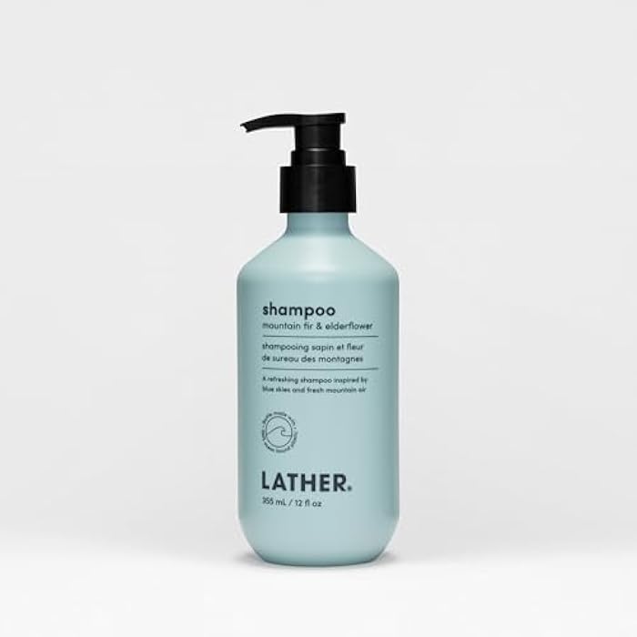 LATHER Mountain Fir & Elderflower Shampoo | Nourishing & Refreshing Hair Care | Natural Ingredients for All Hair Types | Paraben & Sulfate-Free | Gentle Cleansing & Invigorating Scent | 12 oz - Image 1