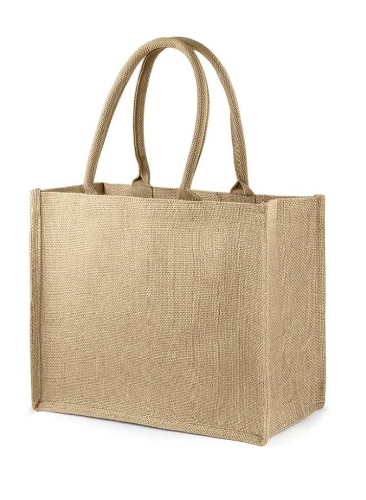 Pearl Coast EcoChic Jute Tote Bags | Pack of 12 | Durable, Stylish & Reusable - Image 3