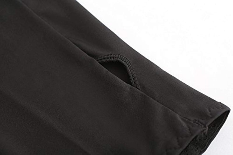 WoLover Women Cooling Shawl Arm Sleeve with Finger Hole, Comfortable & Breathable, Anti-UV, Ladies Sun Protection Cooler Shrug (Black) - Image 4