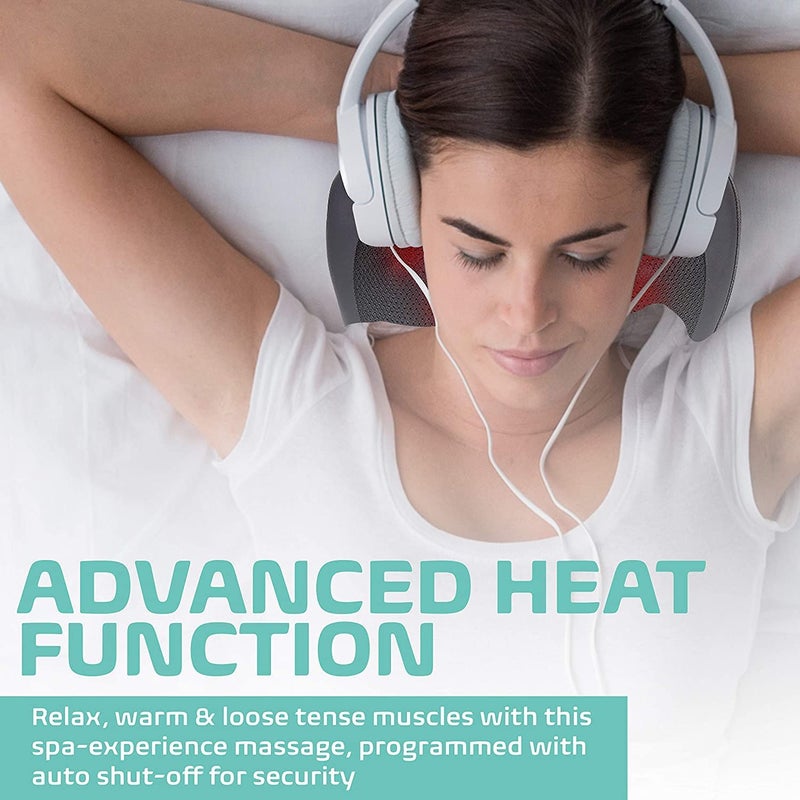 Clopic Back Neck Massager with Heat Massage Pillow with Deep Tissue Kneading for Shoulders Lower Back Leg Calf Body Muscle, Gifts for Mom Dad at Car Home Office Chair - Image 3