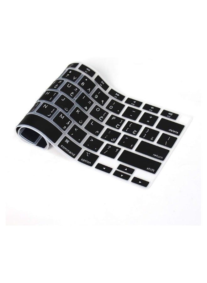 ProElife ProElife Arabic Language Ultra Thin Silicone Keyboard Cover for 2021 2020 MacBook Air 13 Inch A2179 and A2337 Apple M1 Chip (US Layout) with Touch ID... - Image 1