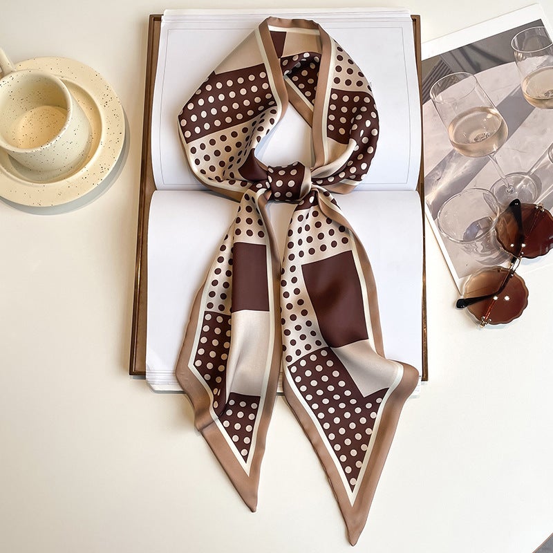 2023 Chic Diagonal Silk Scarf for Women 2# 