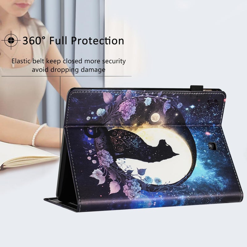 LSPCASA غلاف جهاز لوحي متوافق مع Samsung Galaxy Tab S2 مقاس 9.7 بوصة مع حامل وقشرة واقية - نمر ملون - Image 2