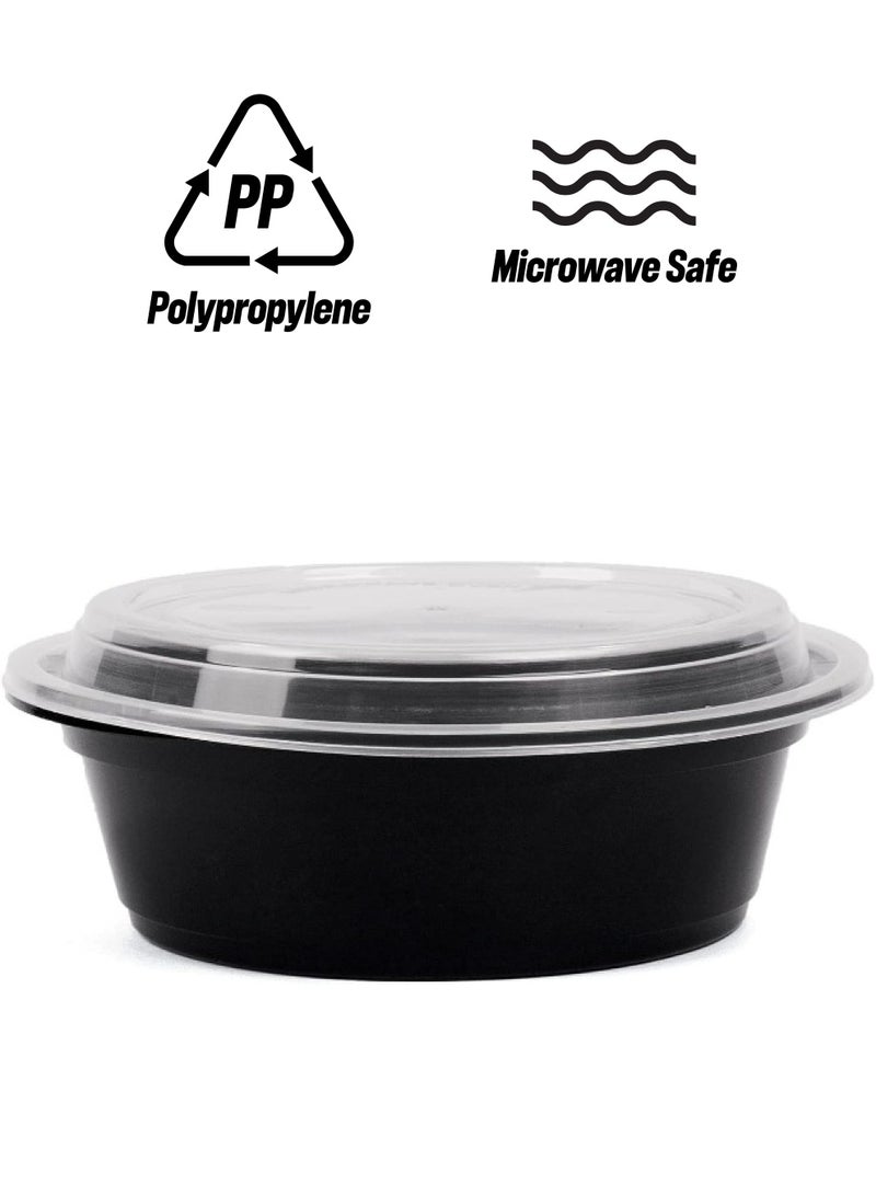 HTE Disposable Microwave Container With Lid 25 Pieces Ro32 - Image 1