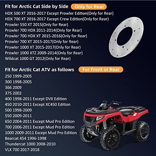 M MATI Front or Rear Brake Disc Rotor for Arctic Cat 250 300 400 500 650 700 Prowler 700 1000 1436-164 - Image 2