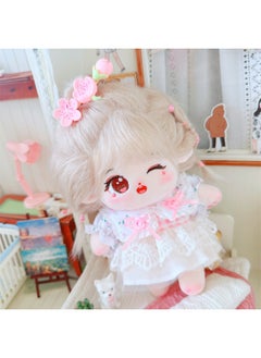 20cm Non-attribute Star Doll Humanoid Doll Plush Toy Gentle Internet Celebrity Cute Cotton Doll Nude Doll-Specifications:There Is A Skeleton 20cm-Color:Wen Wan Xia Mo Shallow Memory Two-piece Set