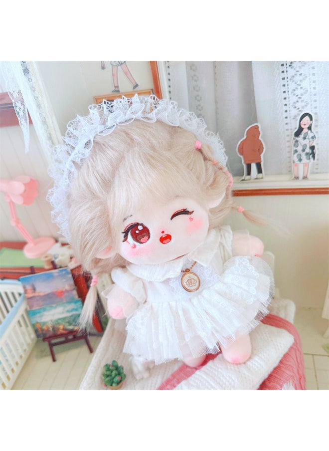 Generic - 20cm Non-attribute Star Doll Humanoid Doll Plush Toy Gentle Internet Celebrity Cute Cotton Doll Nude Doll-Specifications:There Is A Skeleton 20cm-Color:Wen Wan Xia Mo Shallow Memory Two-piece Set - Image 1
