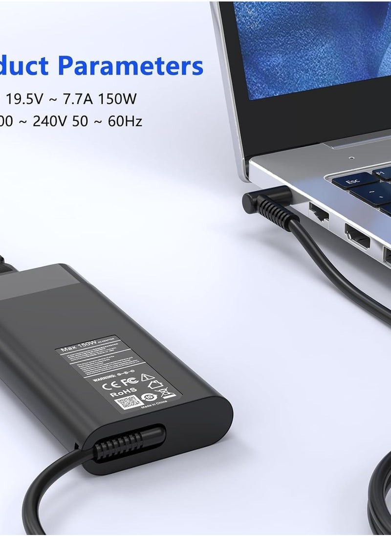 ماركة غير محددة محول 150 واط لـ HP ZBook 15 16 17 15U 15V G3 G4 G6 G7 G8 G9 Fury 15 17 G7 G8 G9 G8 G7 G6 G5 G4 G3، Power G10 G9 G8 G7 OMEN 15 17 Pavilion Gaming 15 17 محطة عمل متنقلة  - Image 3