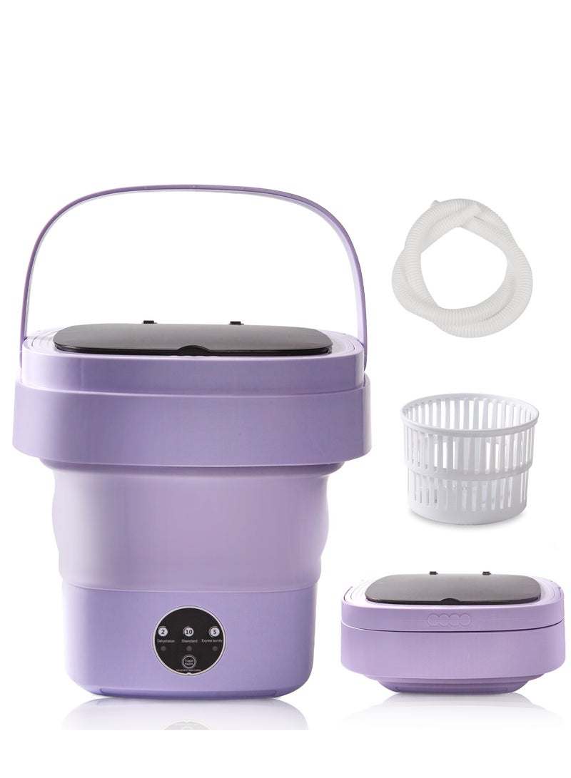 HomKawt Portable Washing Machine, 8L Mini Laundry Washer with 3 Modes Cleaning for Underwear, T shirt,Baby Clothes, Sock, Small Delicates. Foldable Washer and Dryer Combo for Apartment, Home, Hotel, Camping - Image 1