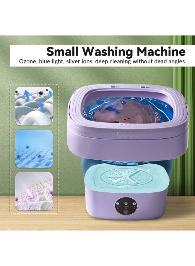 HomKawt Portable Washing Machine, 8L Mini Laundry Washer with 3 Modes Cleaning for Underwear, T shirt,Baby Clothes, Sock, Small Delicates. Foldable Washer and Dryer Combo for Apartment, Home, Hotel, Camping - Image 4