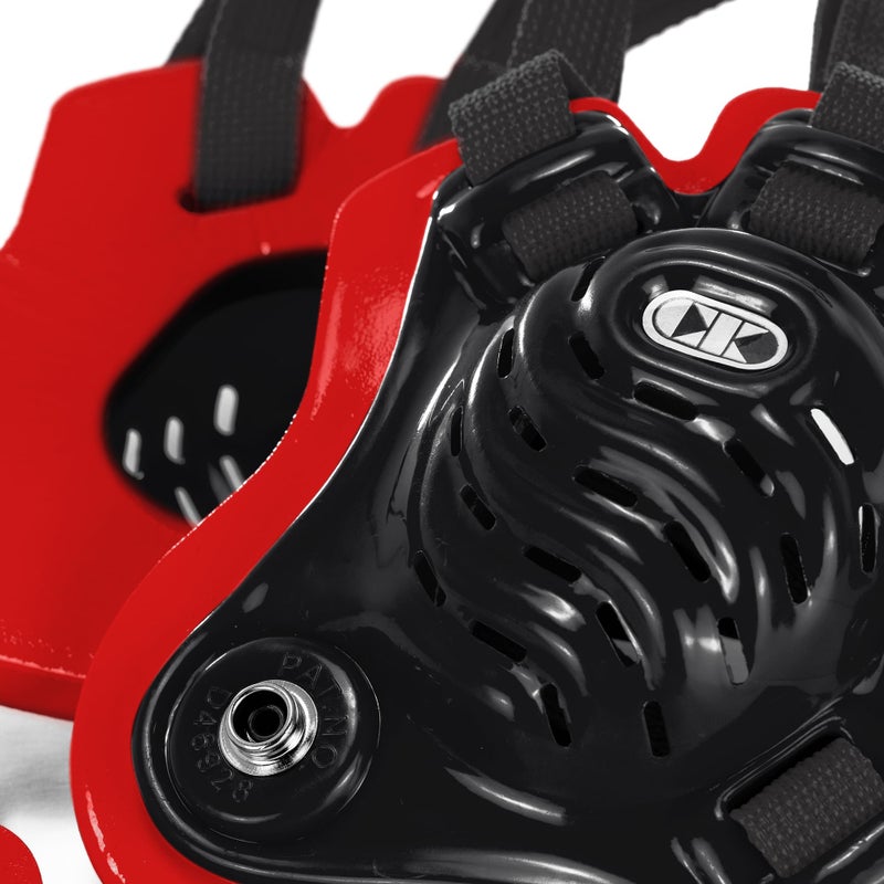 Cliff Keen Tornado Wrestling Headgear (Black/Scarlet/Black) - Image 3
