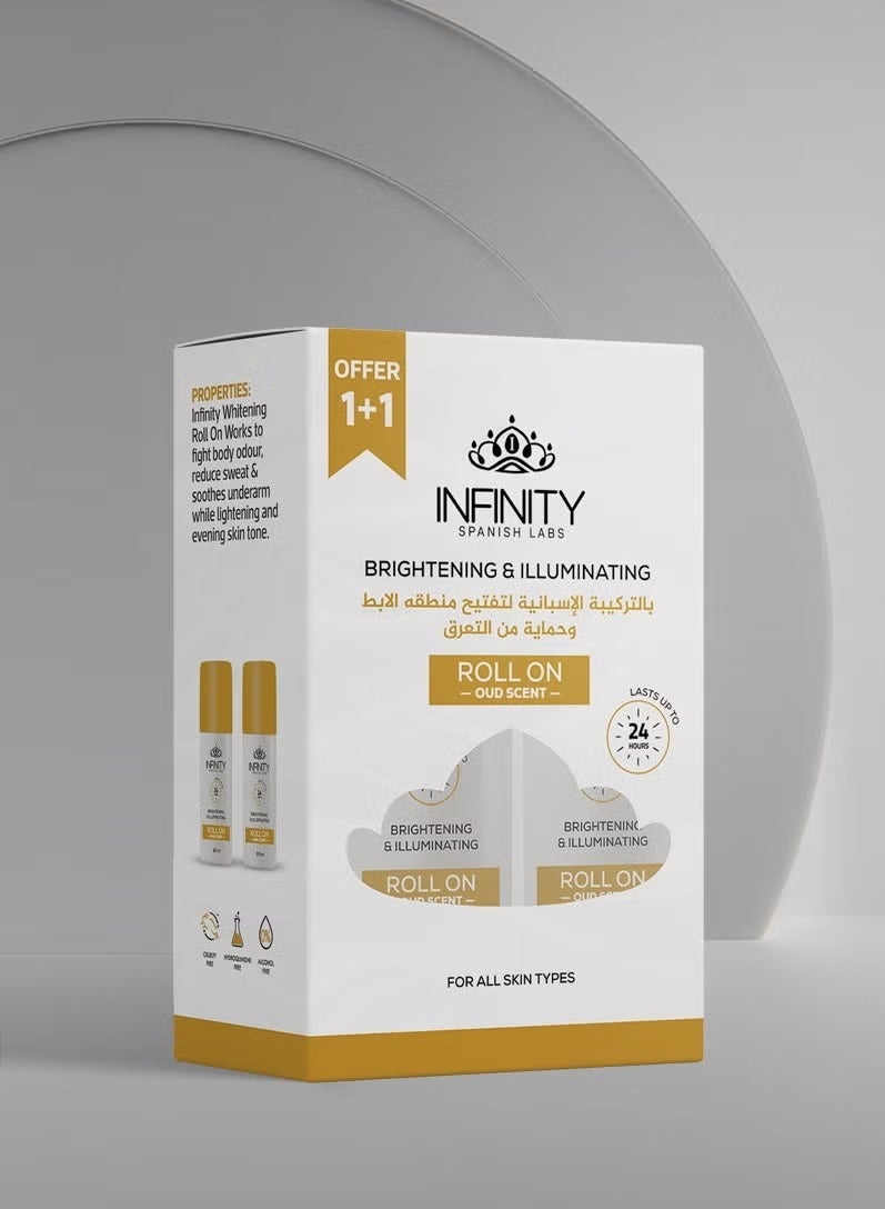 إينفينيتي رول أون لتفتيح البشرة وإضفاء النضارة عليها - برائحة العود اشتري 1 واحصل على 1 مجانا - Image 1