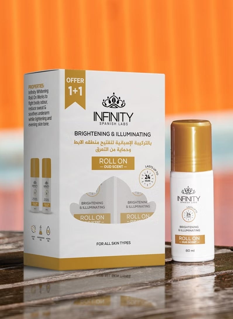إينفينيتي رول أون لتفتيح البشرة وإضفاء النضارة عليها - برائحة العود اشتري 1 واحصل على 1 مجانا - Image 2