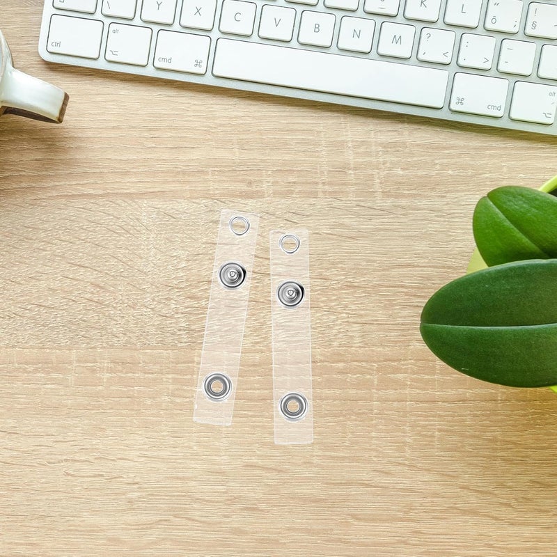 Artibetter 100pcs Clear PVC Badge Holder Straps with Metal Snaps ID Strap Clips for School ID, Membership Cards and Luggage Tags, Office Stationery Supplies - Image 5