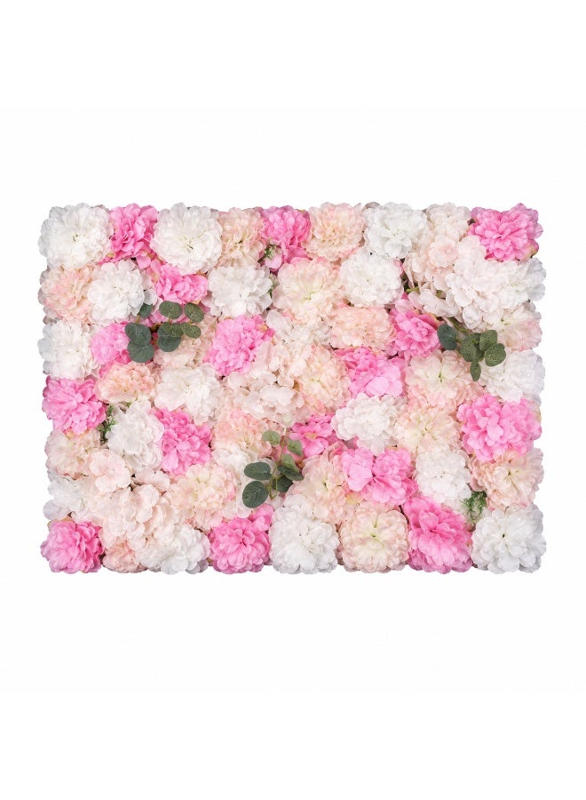 Toshionics Artificial Flower Wall Backdrop Panels 40x60cm - Blush Floral Wall Panel Wedding Background for Bridal Shower Centerpieces Birthday Decoration - Image 1