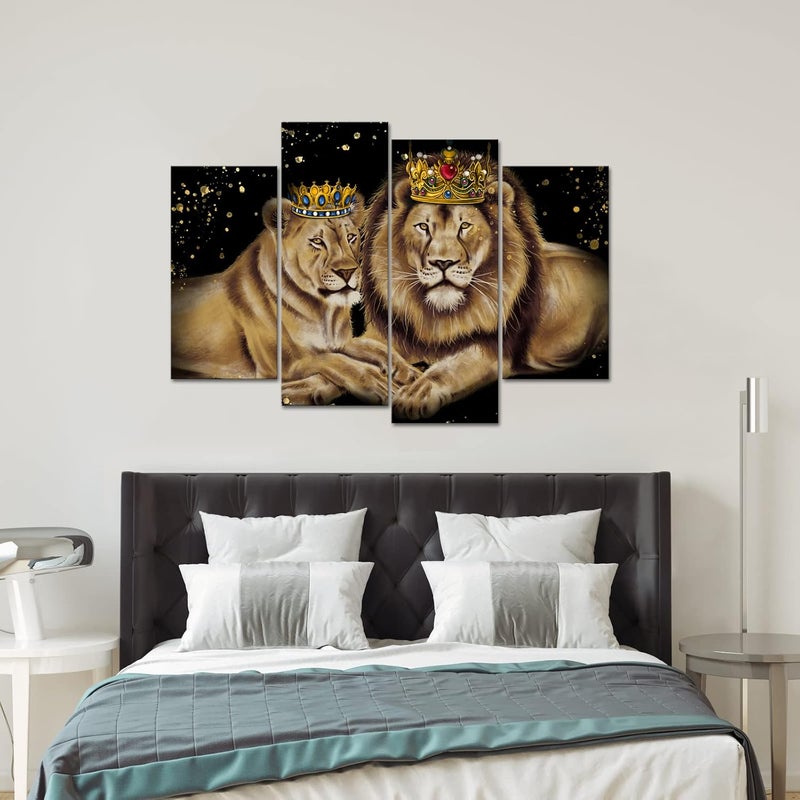 RnnJoile Lion King and Queen Canvas Wall Art - Image 4