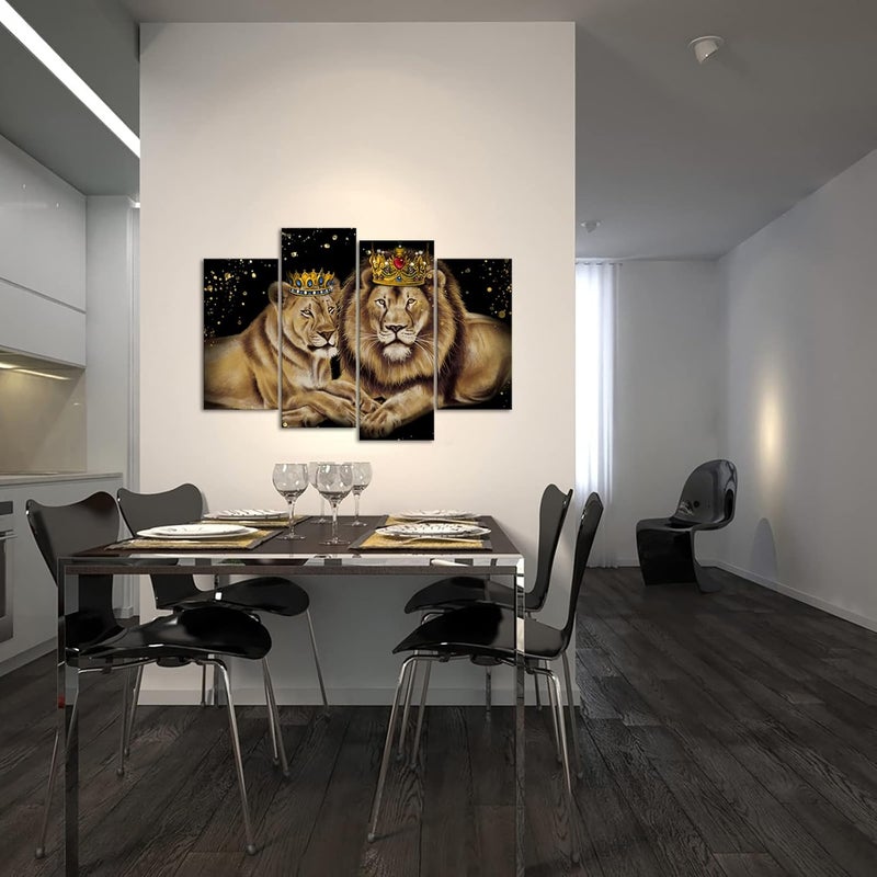 RnnJoile Lion King and Queen Canvas Wall Art - Image 5