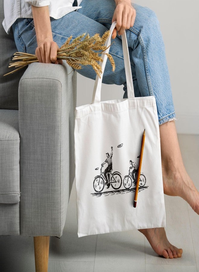 ARTBUG Tote Bag for Women with zip, Aesthetic Canvas tote bag for college girls, office, stylish and reusable - Pencil Sketch - D No - 048 - Image 2