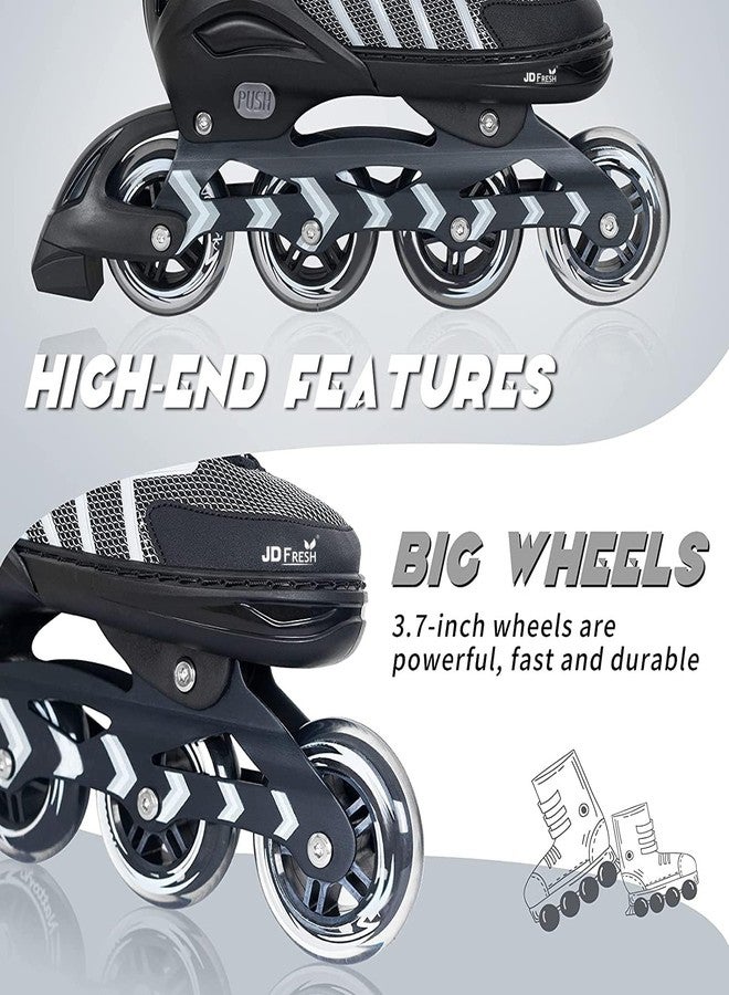 JD Fresh Inline Skates 4 Wheels Skating Shoes for Kids 10 to 14 Years with Necessary Accessories Skating kit and Adjustable Setting Size Liner Skates for Kids Color Red Size Large - Image 4
