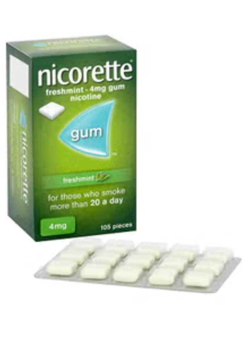nicorette Freshmint 4 Mg Gum Nicotine 105 Pieces - Image 1