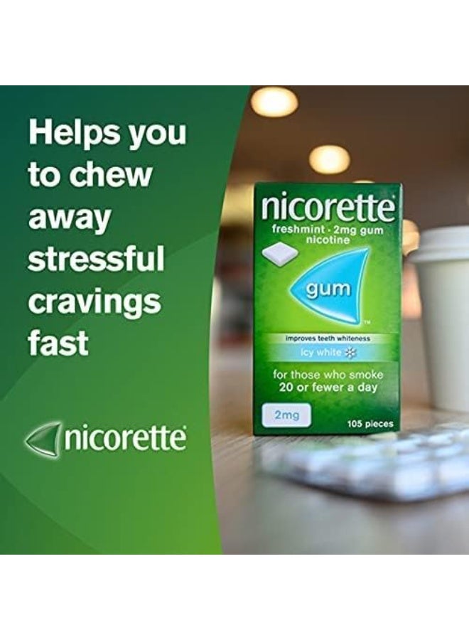 nicorette Freshmint 4 Mg Gum Nicotine 105 Pieces - Image 2