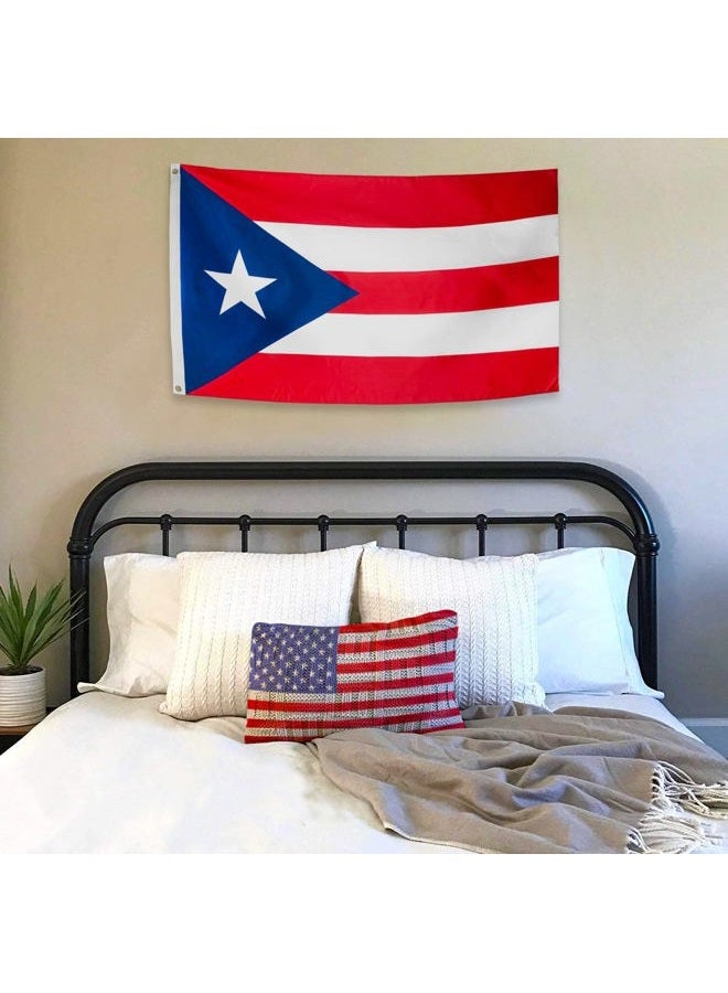 DANF FLAG Puerto Rico 3x5 Foot Polyester Puerto Rican National s Polyester with Brass Grommets 3 X 5 Ft - Image 4