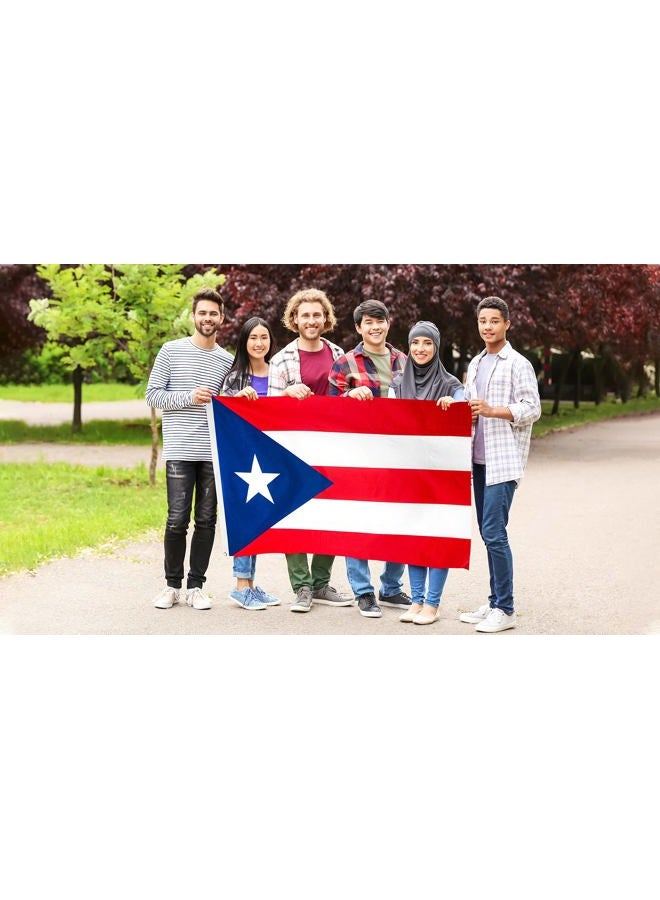 DANF FLAG Puerto Rico 3x5 Foot Polyester Puerto Rican National s Polyester with Brass Grommets 3 X 5 Ft - Image 2