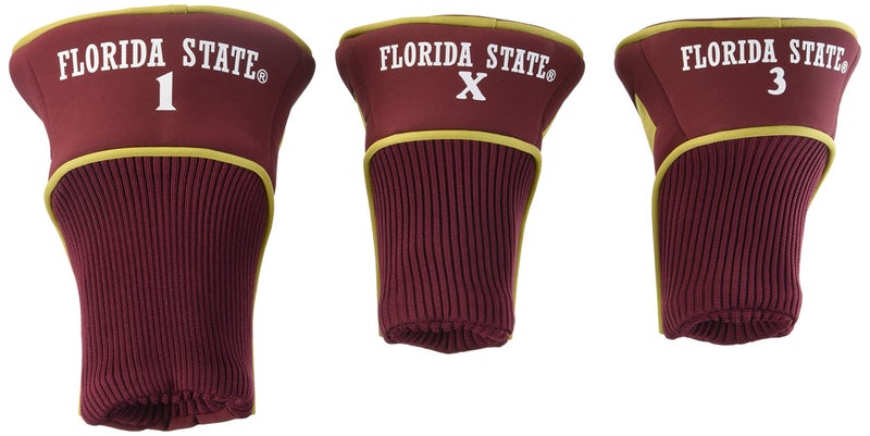 Team Golf NCAA Florida State Seminoles Contour Golf Club Headcovers (3 Count) Numbered 1, 3, & X, Fits Oversized Drivers, Utility, Rescue & Fairway Clubs, Velour lined for Extra Club Protection - Image 2