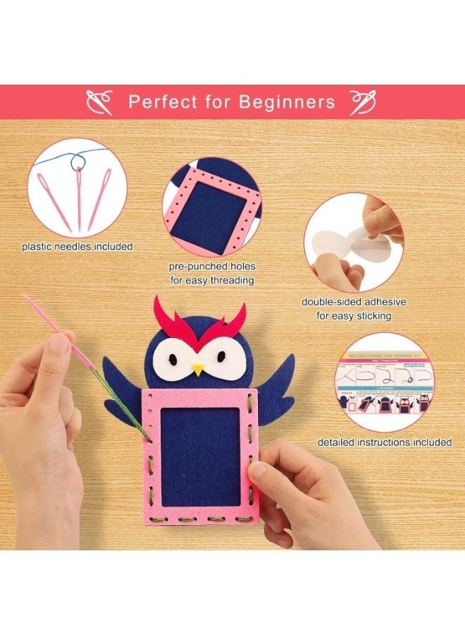 YelaJoy Kids Beginner Sewing Kit,5 DIY Craft Projects,Learn-to-Sew Set for Ages 4-8,Plush Pillow & Embroidery Activity - Image 5