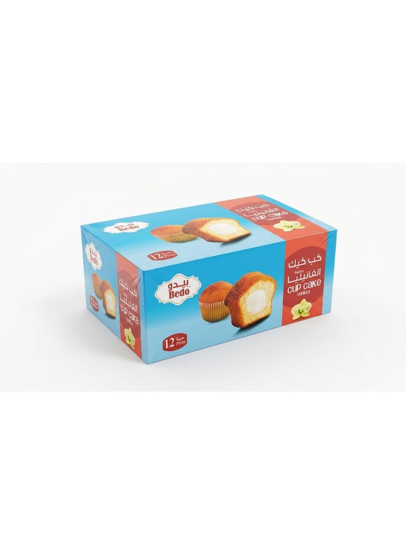 Bedo Vanilla Filled Cup Cake 12 Pieces